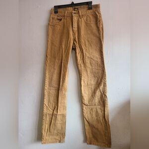 Men's 30" x 34" Lee dark khaki tan cotton jeans straight leg regular fit